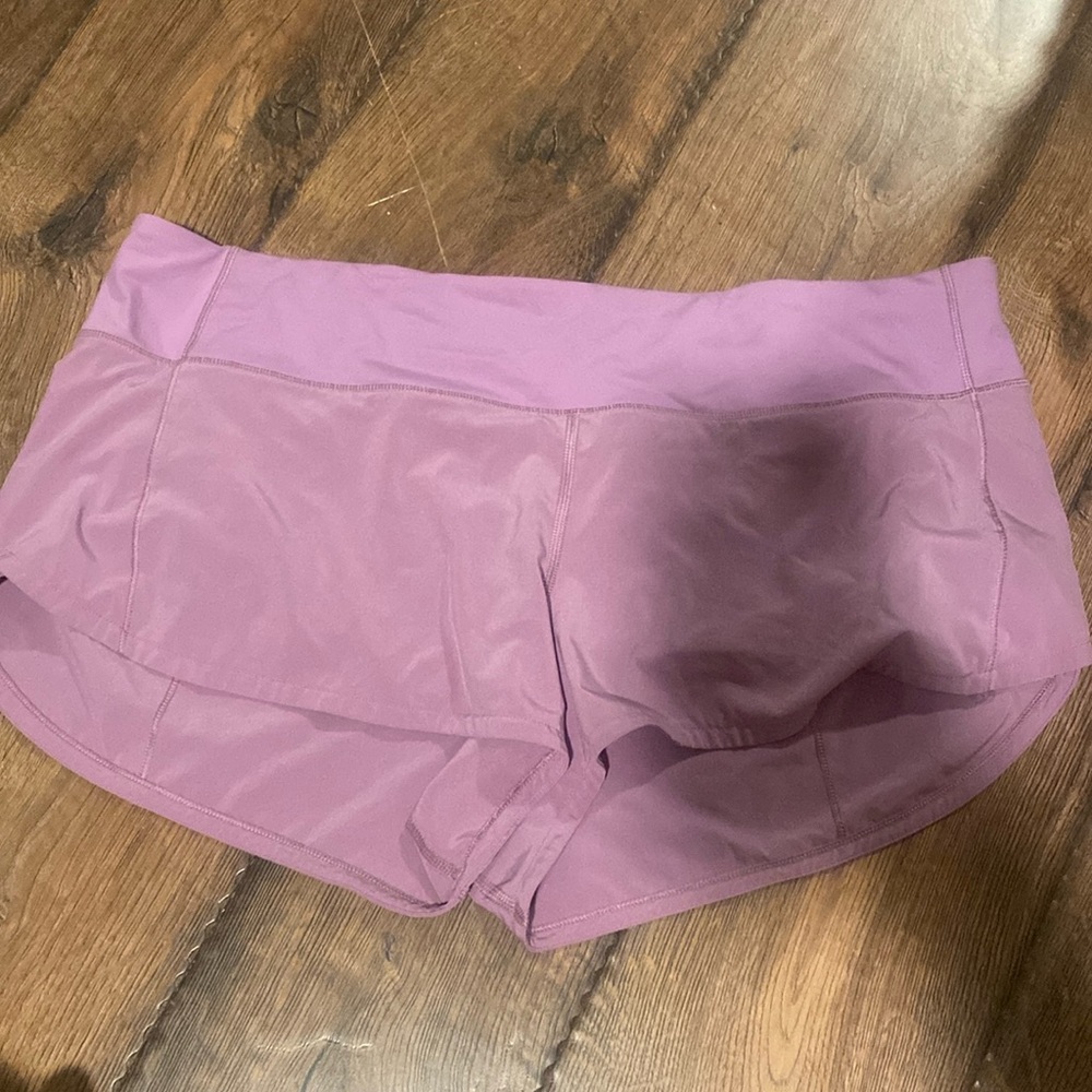 purple lululemon shorts